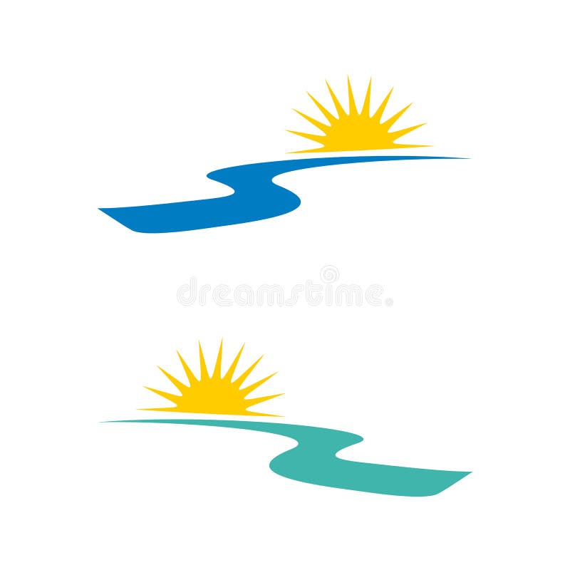 Diseño de ilustraciones de solares y creek logo. vectores 10
