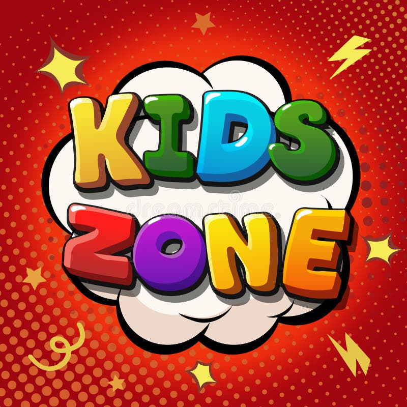 Diseño de la bandera de la zona de los niños Patio 2 de los niños ilustración del vector Diseño de la bandera de la zona de los niños Patio 2 de los niños ilustración del vector