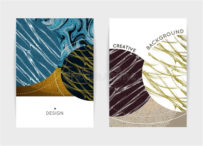 Diseño de la cubierta Plantillas con formas texturizadas Fondo abstracto creativo ilustración del vector Diseño de la cubierta Plantillas con formas texturizadas Fondo abstracto creativo ilustración del vector