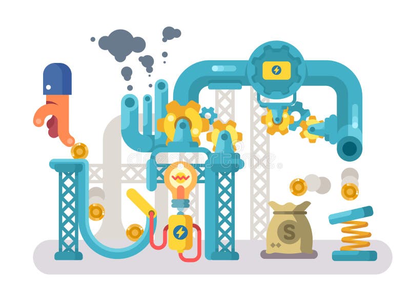 Diseño de la estructura del extracto de Crowdfunding plano stock de ilustración Diseño de la estructura del extracto de Crowdfunding plano stock de ilustración