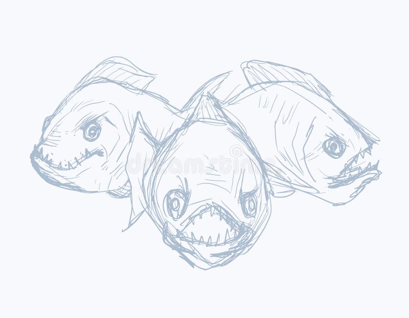 Creative design of piranha illustration. Creative design of piranha illustration