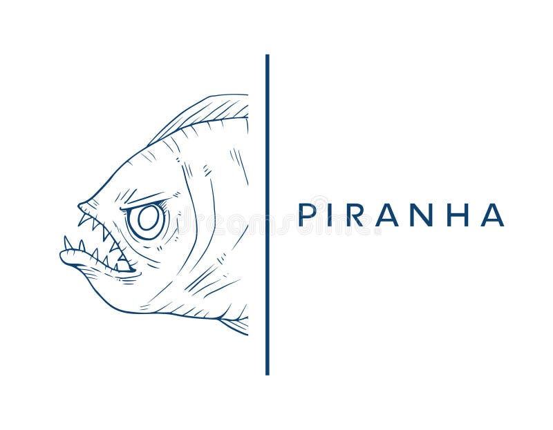 Creative design of piranha illustration. Creative design of piranha illustration