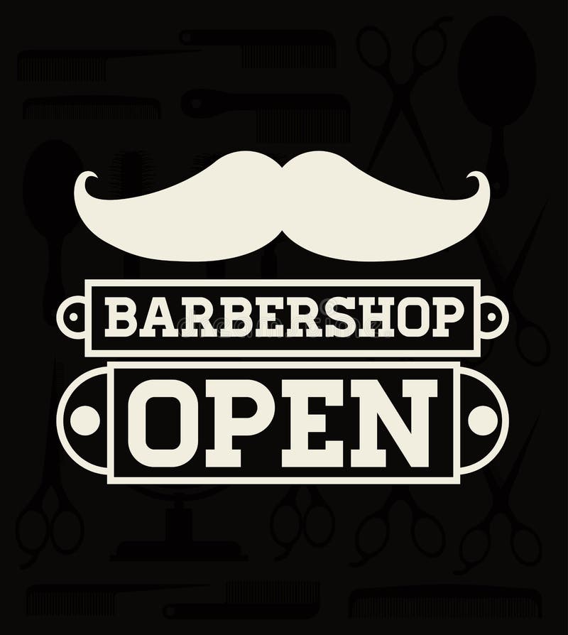 Diseño de la peluquería de caballeros stock de ilustración Diseño de la peluquería de caballeros stock de ilustración