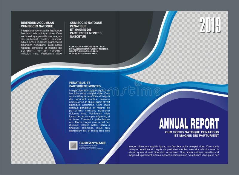 Diseño de la plantilla de la cubierta del informe anual stock de ilustración Diseño de la plantilla de la cubierta del informe anual stock de ilustración