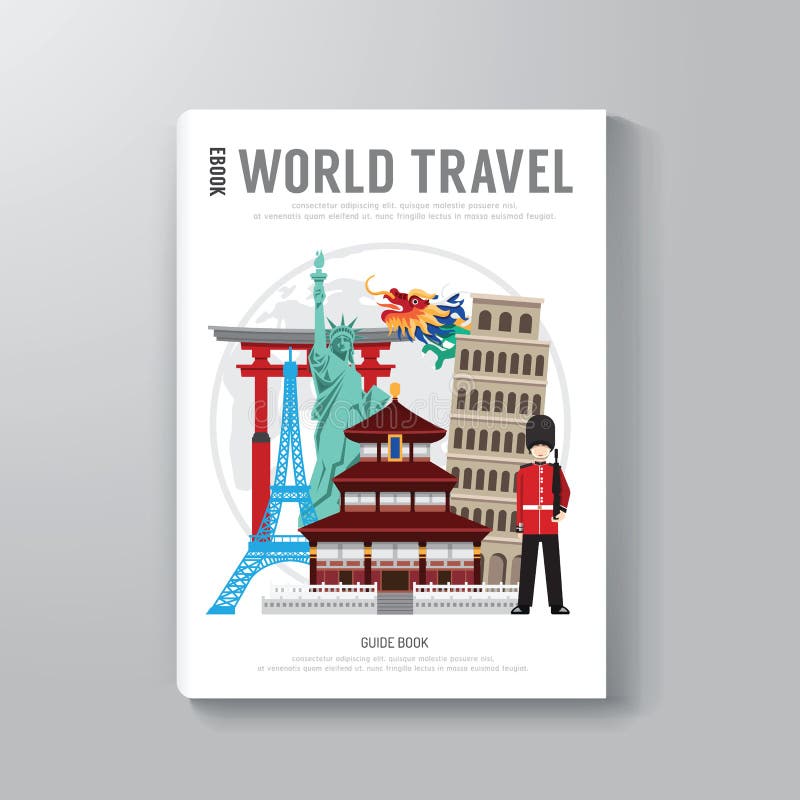Diseño de la plantilla del libro del negocio del World Travel