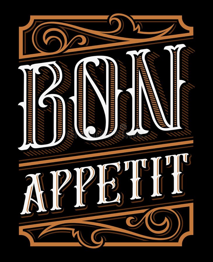 Diseño de letras de Bon Appetit