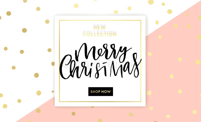 Diseño de letras de la Feliz Navidad con los copos de nieve que brillan del oro brillante libre illustration Diseño de letras de la Feliz Navidad con los copos de nieve que brillan del oro brillante libre illustration