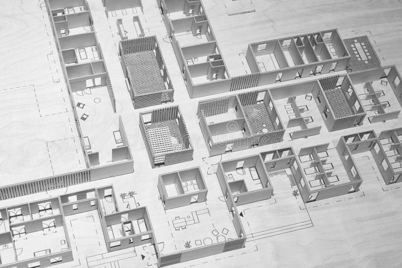 Diseño de maternidad del proyecto modelo del piso del hospital Parte posterior de la arquitectura imagen de archivo Diseño de maternidad del proyecto modelo del piso del hospital Parte posterior de la arquitectura imagen de archivo