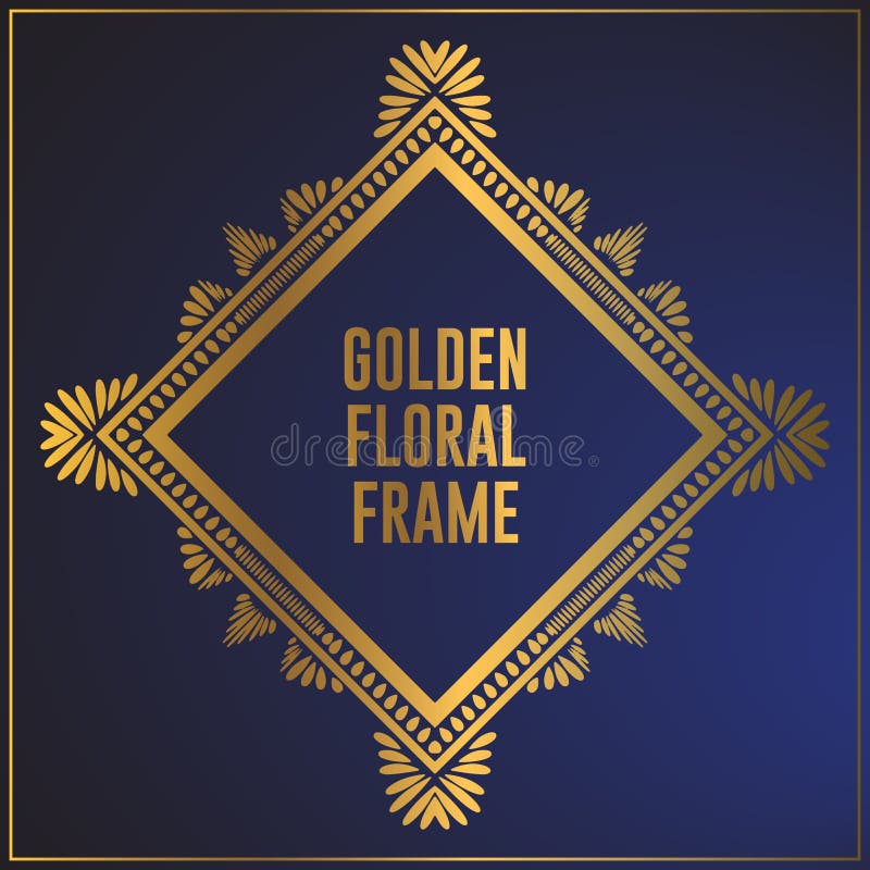 Diseño de oro del marco del ornamento floral Dise?o del fondo del marco del oro con el ornamento floral de lujo Aplicado en diseñ ilustración del vector Diseño de oro del marco del ornamento floral Dise?o del fondo del marco del oro con el ornamento floral de lujo Aplicado en diseñ ilustración del vector