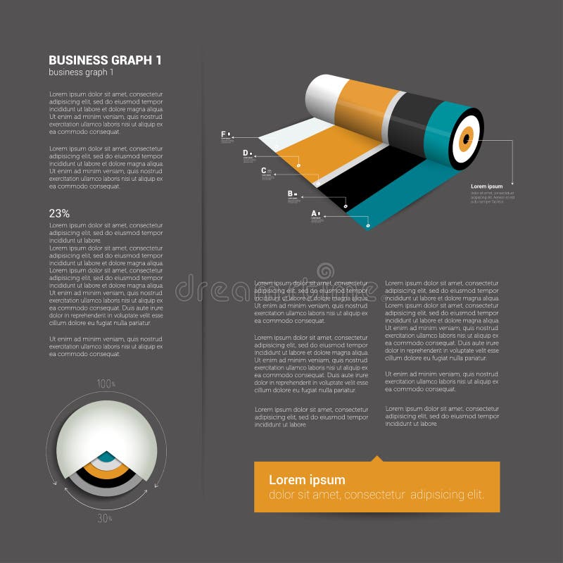 Download Diseño De Página Plano Moderno Con El Diagrama Del Texto Y De Carta Stock de ilustración - Ilustración de perfil, impresión: 42443464