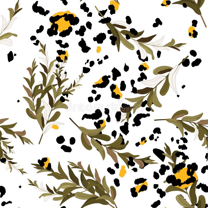 Diseño de Safari Africa de leopardo y Vector Impresiones modernas de la piel animal y modelo inconsútil exhausto de la mano de la libre illustration Diseño de Safari Africa de leopardo y Vector Impresiones modernas de la piel animal y modelo inconsútil exhausto de la mano de la libre illustration