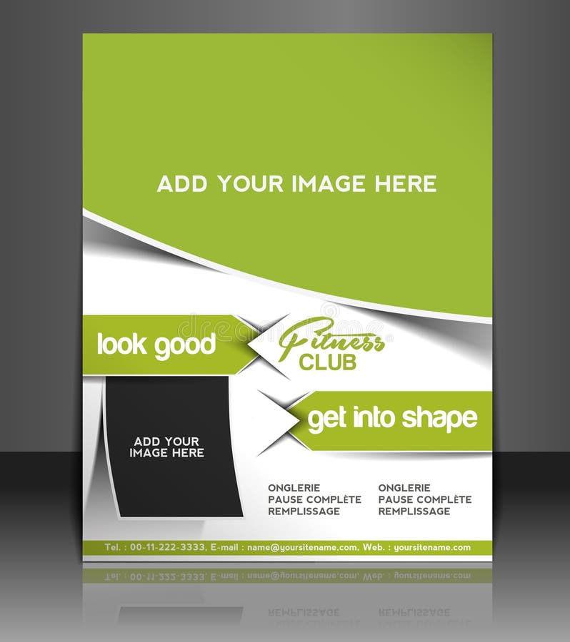 Diseño de Folleto para Centro de Fitness ilustración del vector