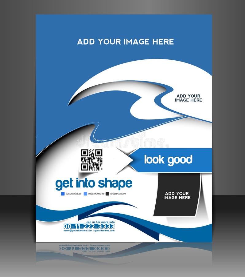 Diseño de Folleto para Centro de Fitness ilustración del vector