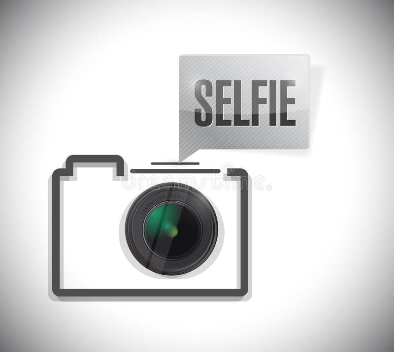 Diseño del ejemplo del concepto de la foto de Selfie stock de ilustración Diseño del ejemplo del concepto de la foto de Selfie stock de ilustración