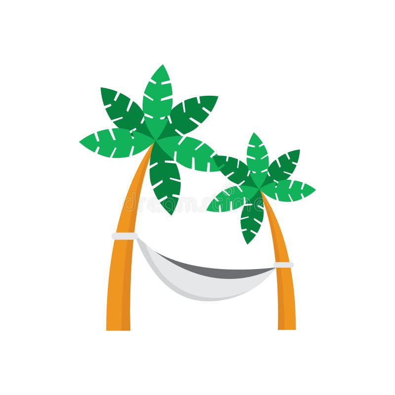 Diseño del ejemplo del gráfico de vector de la hamaca del árbol de coco libre illustration Diseño del ejemplo del gráfico de vector de la hamaca del árbol de coco libre illustration