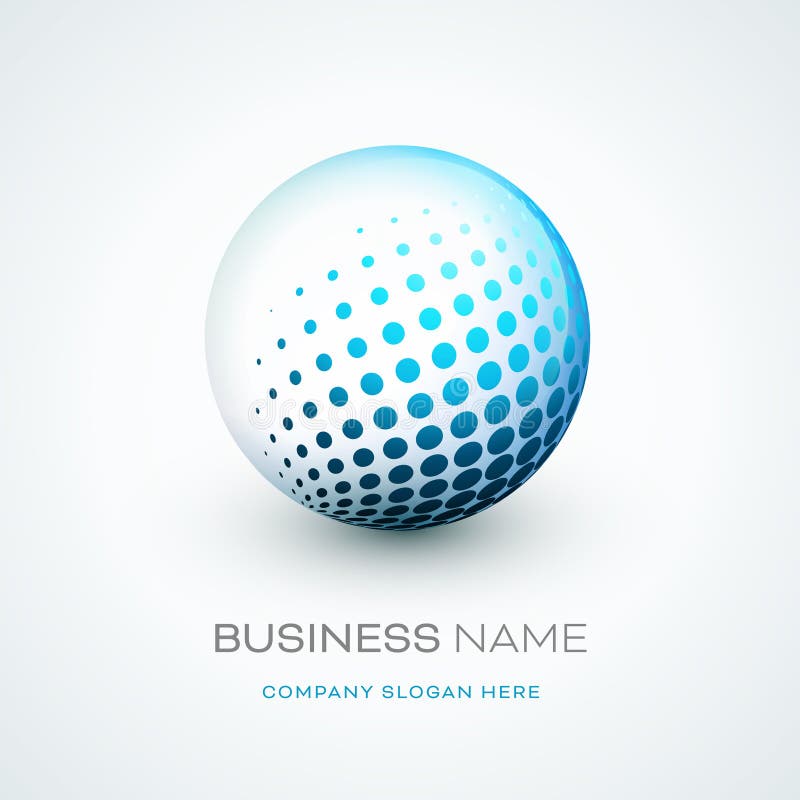 Diseño del logotipo de la esfera de Astract stock de ilustración Diseño del logotipo de la esfera de Astract stock de ilustración