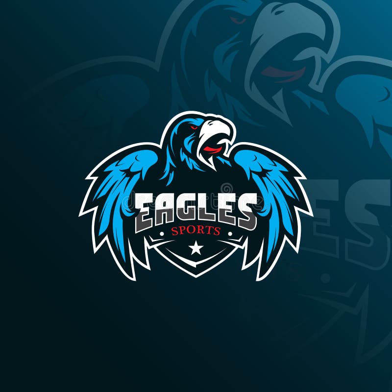 Diseño del logotipo de la mascota del vector de Eagle con el estilo moderno del concepto del ejemplo para la impresión de la insi libre illustration Diseño del logotipo de la mascota del vector de Eagle con el estilo moderno del concepto del ejemplo para la impresión de la insi libre illustration