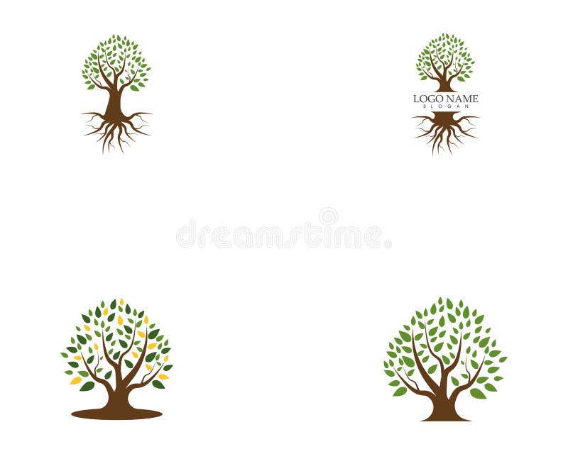 Diseño del logotipo del icono del árbol libre illustration Diseño del logotipo del icono del árbol libre illustration