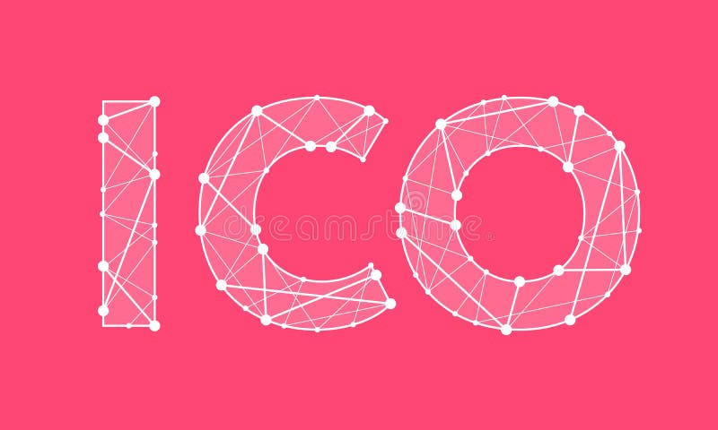 Diseño del logotipo del título de ICO ilustración del vector Diseño del logotipo del título de ICO ilustración del vector