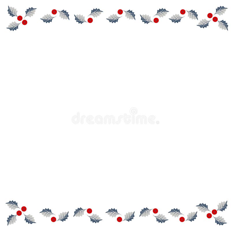 Diseño del marco de la Navidad con las hojas santas stock de ilustración Diseño del marco de la Navidad con las hojas santas stock de ilustración