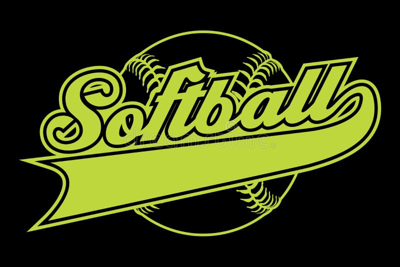 Diseño Del Softball Con La Bandera Ilustración del Vector Ilustración de liga, sofbol 56816046