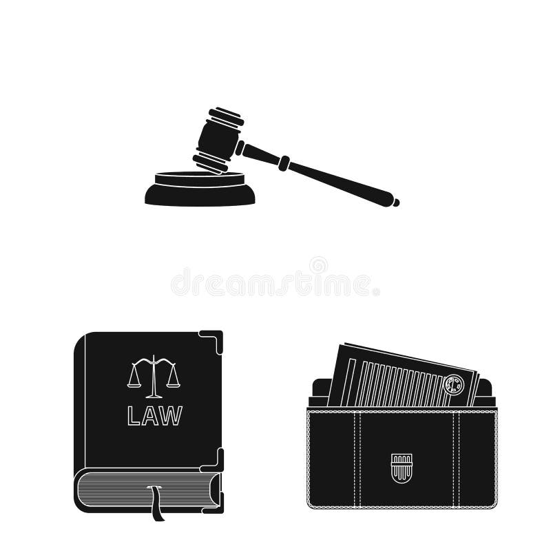 Diseño del vector de ley y de logotipo del abogado Colección de símbolo común de la ley y de la justicia para el web libre illustration Diseño del vector de ley y de logotipo del abogado Colección de símbolo común de la ley y de la justicia para el web libre illustration
