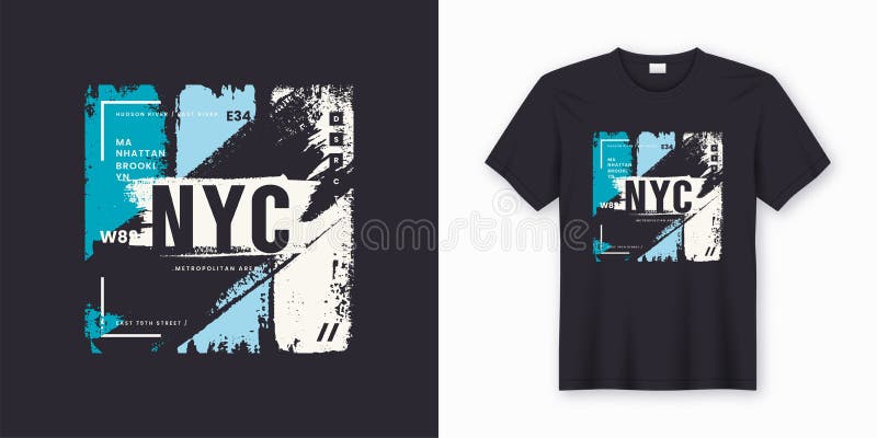 Diseño elegante del extracto de la camiseta y de la ropa de New York City