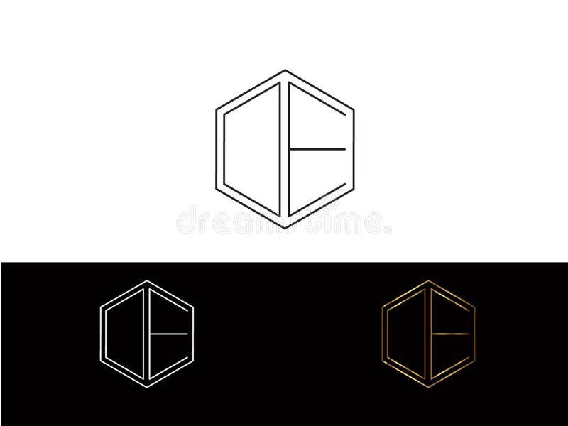 Diseño enlazado letras del vector de la forma de De hexagon ilustración del vector Diseño enlazado letras del vector de la forma de De hexagon ilustración del vector