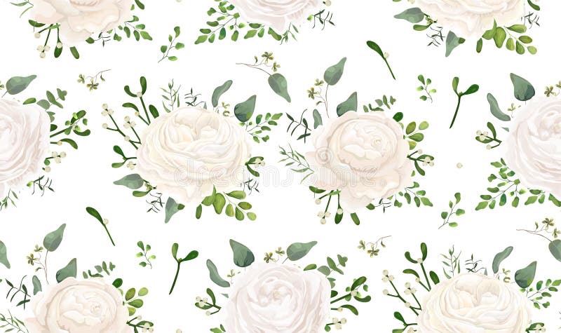 Diseño floral del estilo de la acuarela del vector inconsútil del modelo: jardín w libre illustration Diseño floral del estilo de la acuarela del vector inconsútil del modelo: jardín w libre illustration