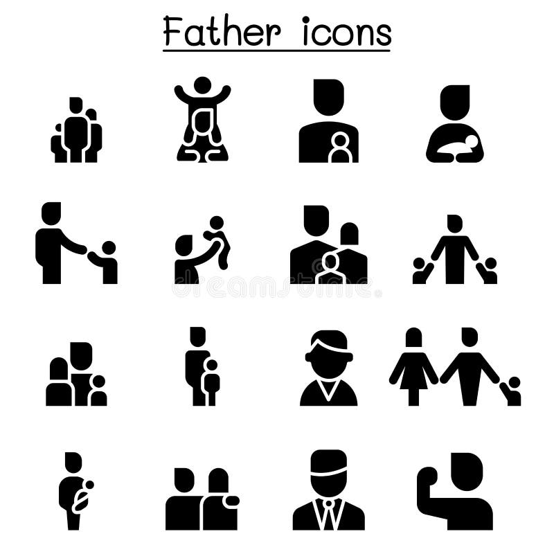 Diseño gráfico determinado del icono del padre stock de ilustración