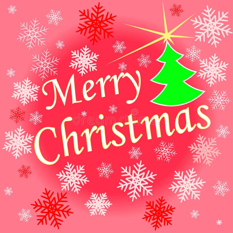 Diseño hermoso del texto de Feliz Navidad ilustración del vector Diseño hermoso del texto de Feliz Navidad ilustración del vector
