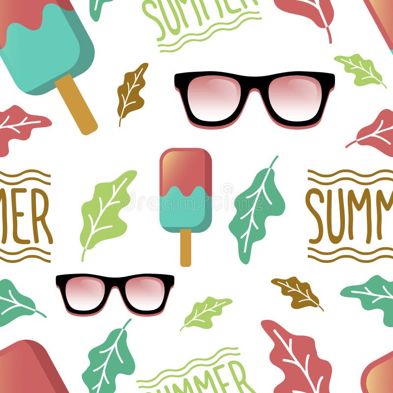 Diseño inconsútil de la impresión del modelo del verano stock de ilustración Diseño inconsútil de la impresión del modelo del verano stock de ilustración