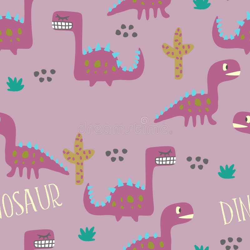 Diseño inconsútil del modelo del dinosaurio stock de ilustración Diseño inconsútil del modelo del dinosaurio stock de ilustración