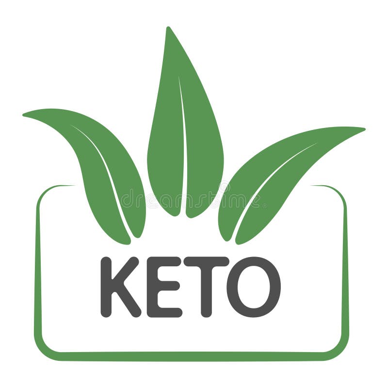 Diseño inspirado en la naturaleza del logotipo de Green Leaf Keto stock de ilustración