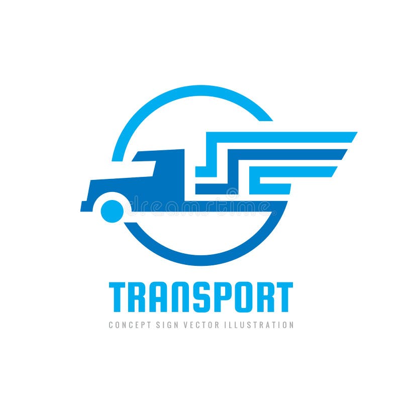 Diseño logístico del logotipo del transporte Muestra del coche camión Símbolo del cargo de la entrega ilustración del vector Diseño logístico del logotipo del transporte Muestra del coche camión Símbolo del cargo de la entrega ilustración del vector