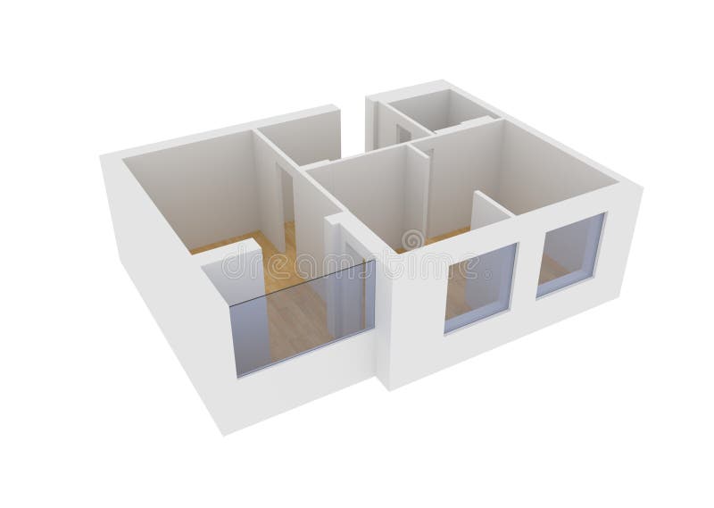 Diseño moderno de renderizado 3d hogar vacÃo libre illustration Diseño moderno de renderizado 3d hogar vacÃo libre illustration