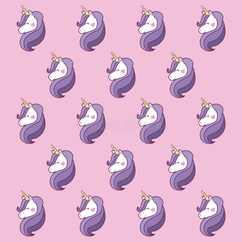 Diseño mágico de los unicornios. Ejemplo colorido del vector del diseño del fondo mágico de los unicornios