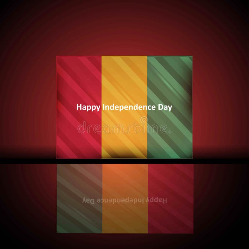 Diseño patriótico del Día de la Independencia de Guinea Día de la Independencia feliz stock de ilustración Diseño patriótico del Día de la Independencia de Guinea Día de la Independencia feliz stock de ilustración