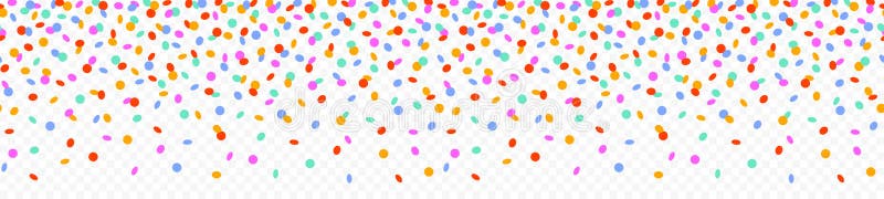 Diseño plano confetti en caída colorido y sin fisuras stock de ilustración