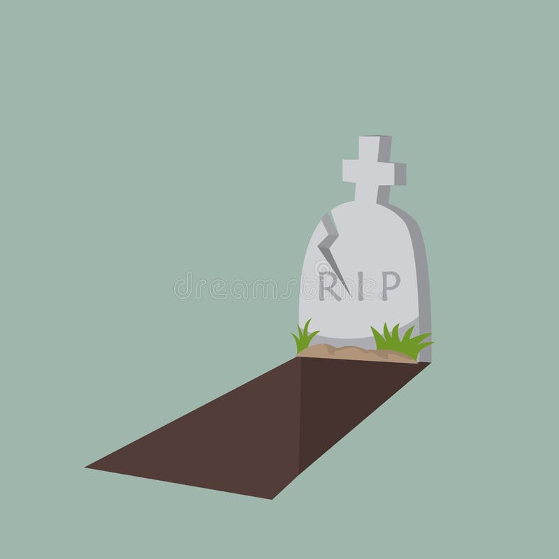 Diseño plano grave stock de ilustración Diseño plano grave stock de ilustración