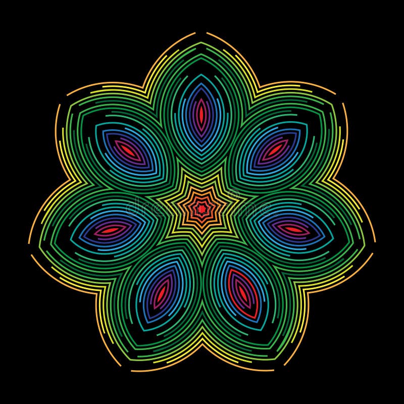 Diseño simétrico colorido del vector libre illustration