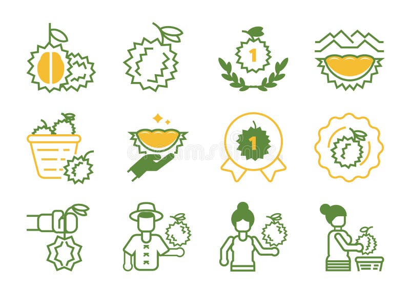 Diseño superior del icono del durain de la calidad libre illustration Diseño superior del icono del durain de la calidad libre illustration