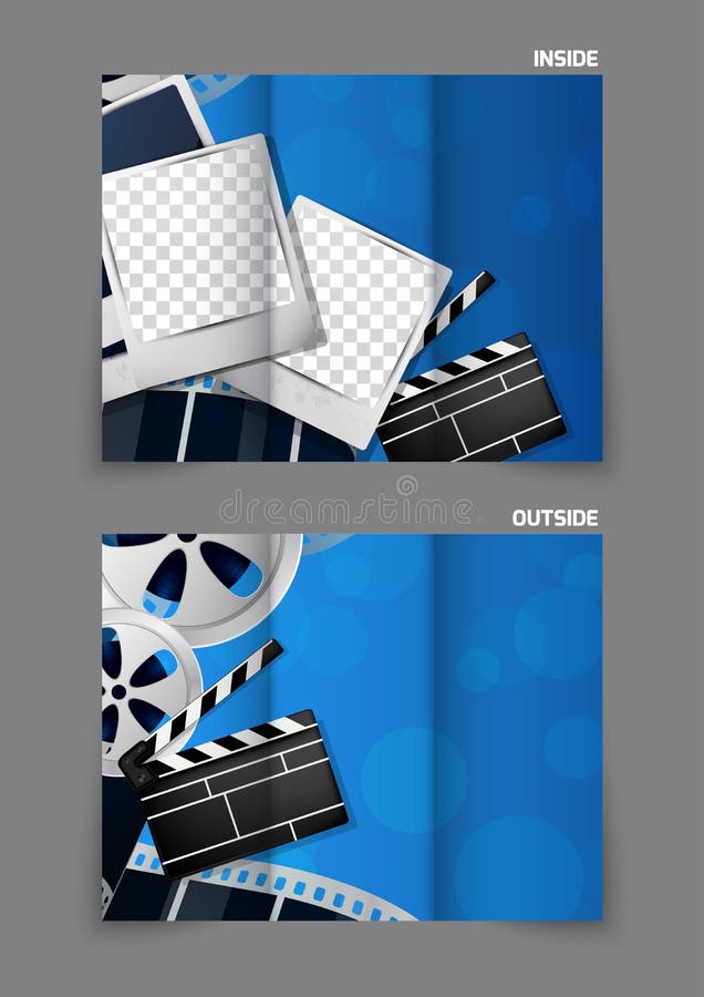 Diseño triple del folleto del cine libre illustration Diseño triple del folleto del cine libre illustration