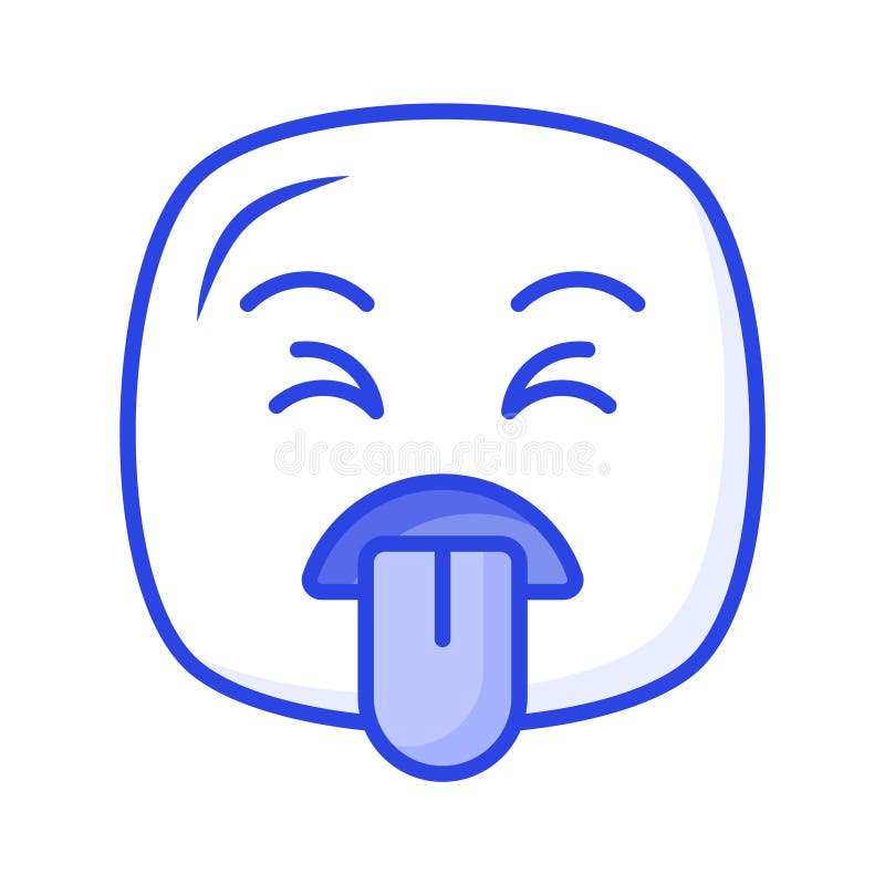 Diseño vectorial de emoji disgustado personalizable vector único stock de ilustración