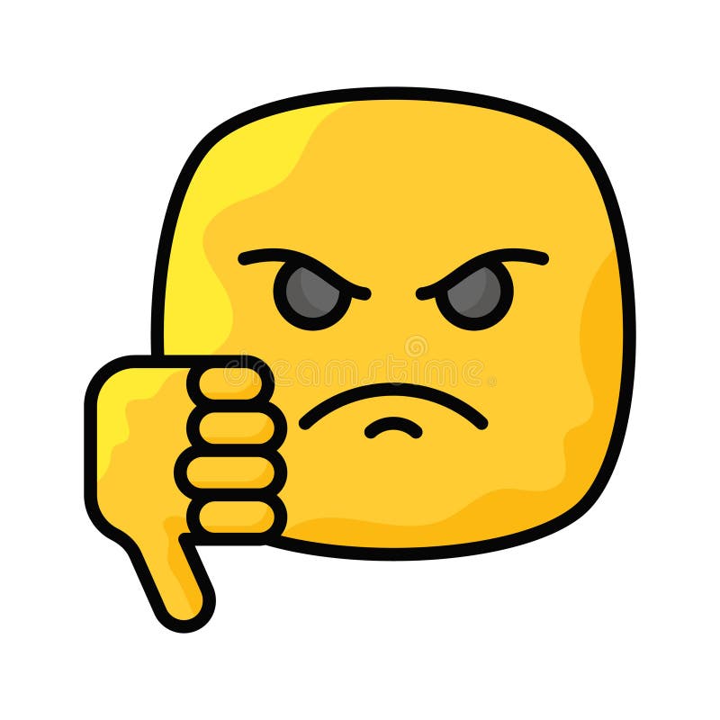 Diseño vectorial de emoji disgustado personalizable vector único stock de ilustración