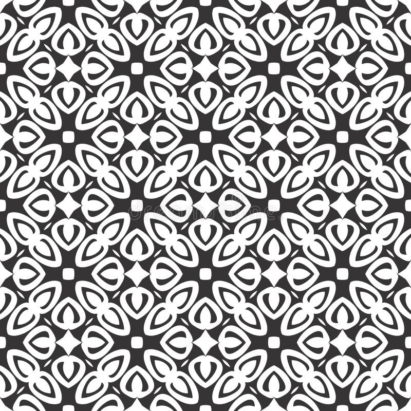 Diseños blancos negros de la repetición del vector ilustración del vector Diseños blancos negros de la repetición del vector ilustración del vector