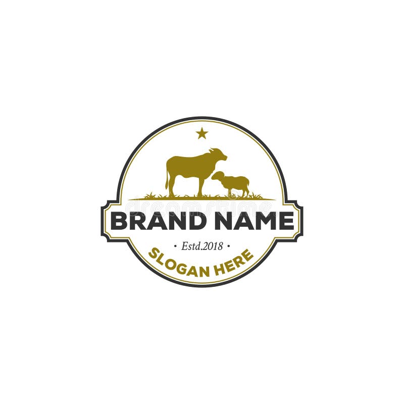 Diseños del logotipo de la granja, logotipo del vintage ilustración del vector Diseños del logotipo de la granja, logotipo del vintage ilustración del vector