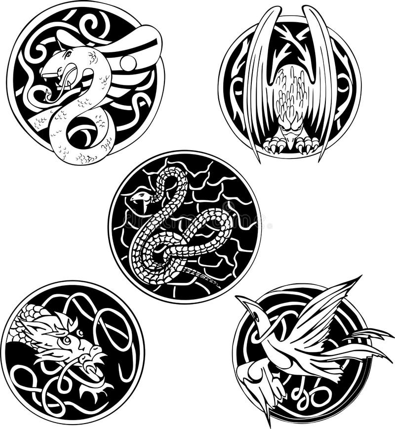 Diseños redondos del animal libre illustration Diseños redondos del animal libre illustration