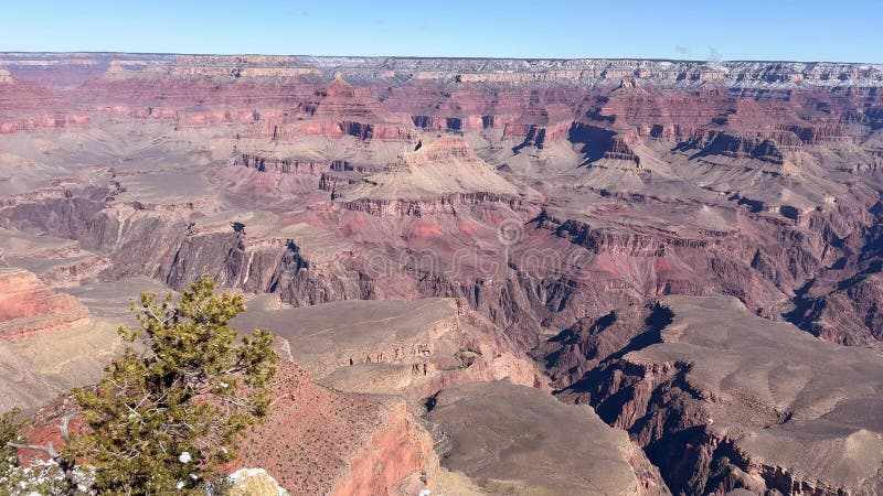 Disfrute de las impresionantes vistas al Gran Cañón en invierno almacen de video