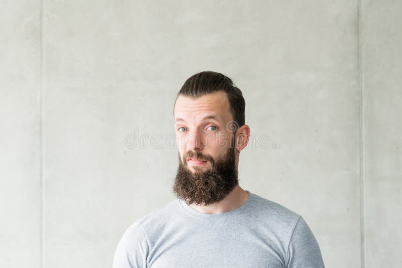 Disgust Dislike Bearded Hipster Guy Sceptic Stock Image - Image of ...